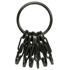 Stainless steel ring with Nite Ize clips